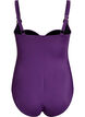 Padded swimsuit with draping, Purple, Packshot image number 1
