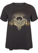 Cotton T-shirt with front print, Dark Grey, Packshot image number 0