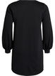 Short sweat dress with balloon sleeves, Black, Packshot image number 1