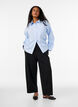 Loose jersey trousers with a high waist, Black, Model image number 0