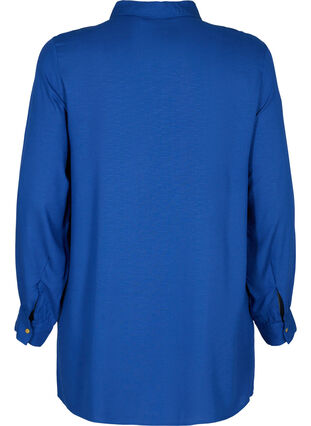 Long-sleeved viscose blouse with shirt collar, Surf the web, Packshot image number 1