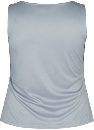 Sleeveless sequin top with v-neck, Silver, Packshot image number 1