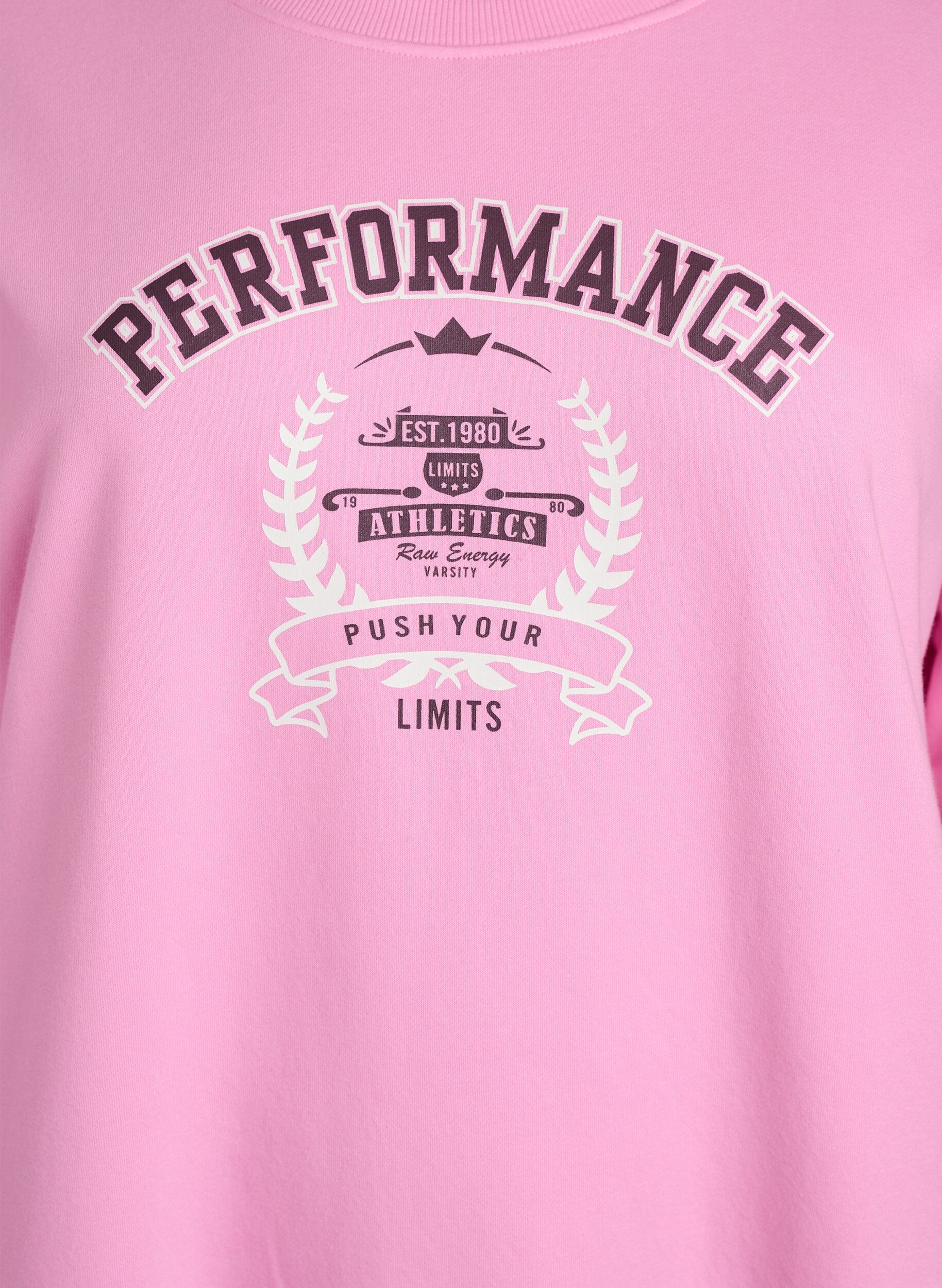 Zizzifashion Sweatshirt with text print, Pink, Packshot image number 2