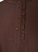 Viscose tunic with ruffles and buttons, Brown, Packshot image number 2