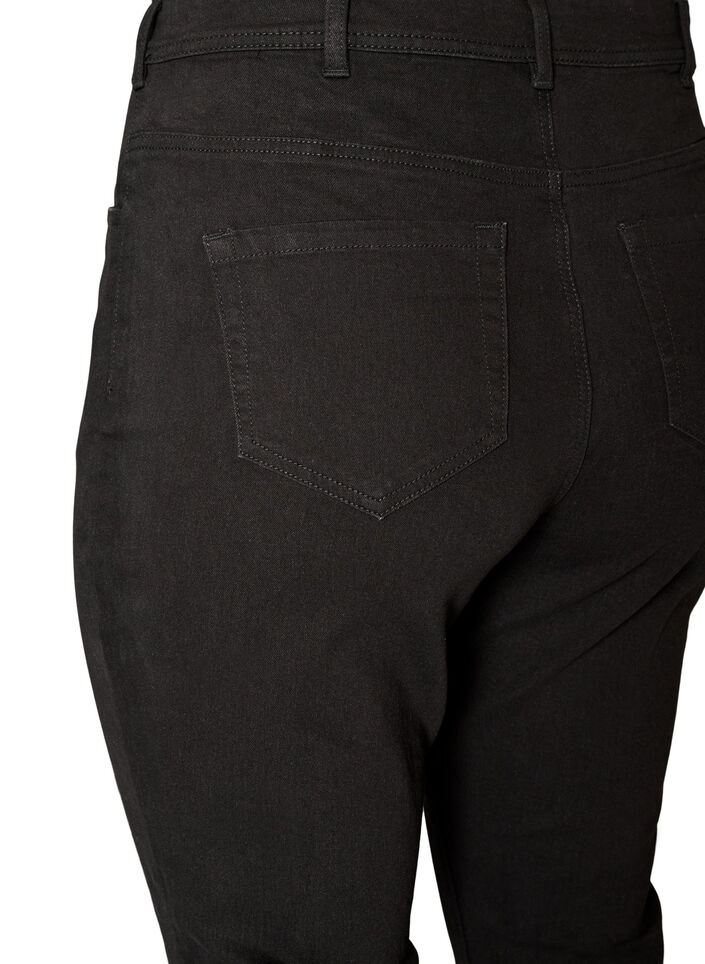 High waisted jeans with bootcut, Black, Packshot image number 3