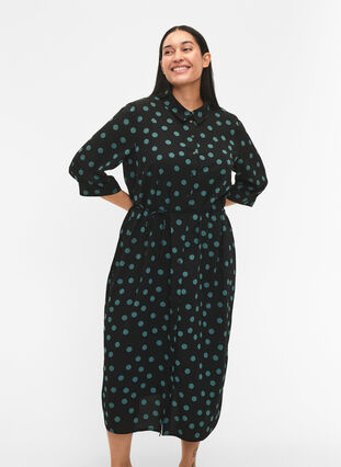 FLASH - Shirt dress with dots, Dot, Model image number 2