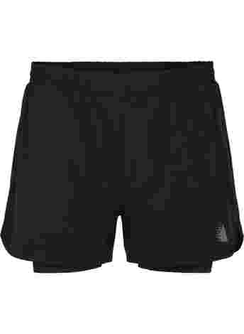 Workout shorts with lining