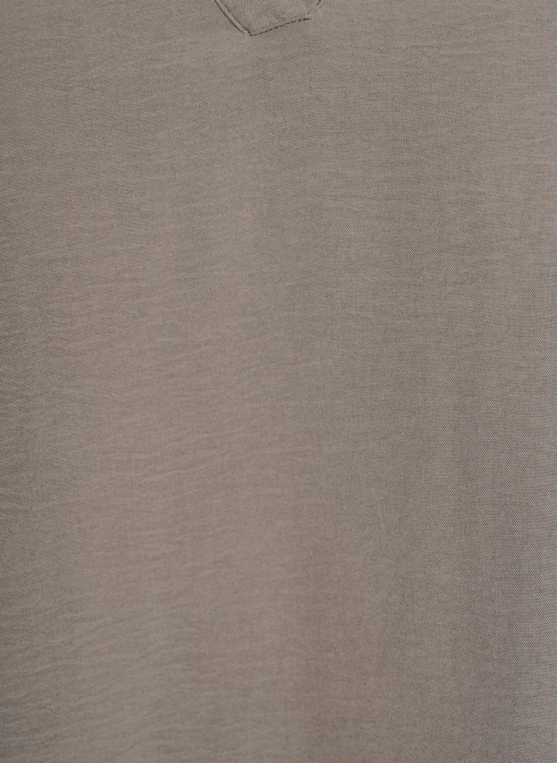 Zizzifashion Blouse with smock cuffs and V-neck, Beige, Packshot image number 2