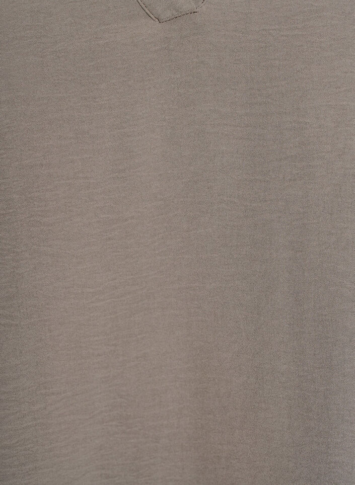 Blouse with smock cuffs and V-neck, Beige, Packshot image number 2