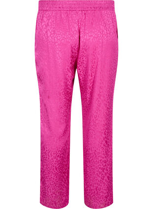 Tone-on-tone viscose jacquard trousers, Rose Violet, Packshot image number 1