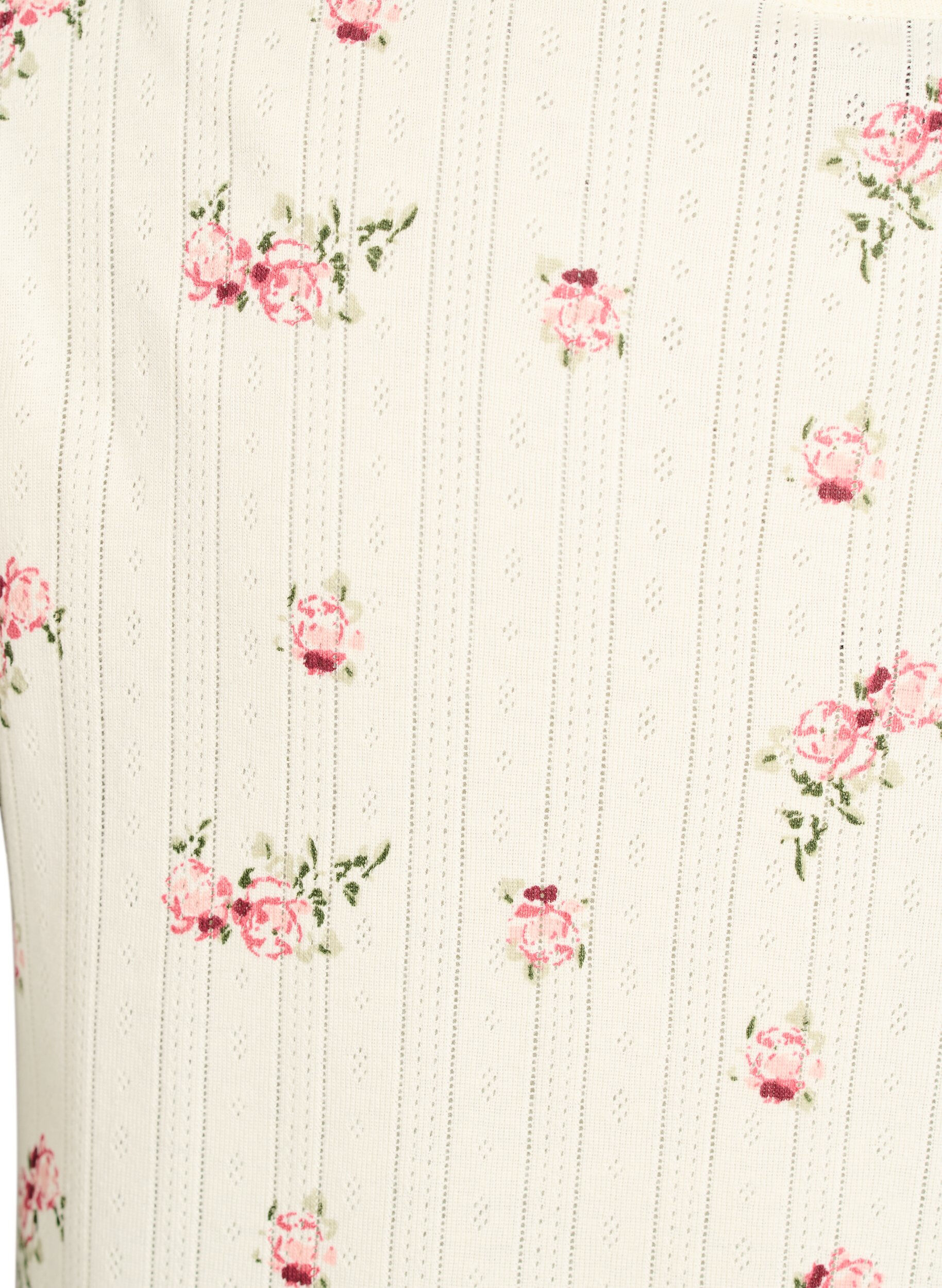 Zizzifashion Organic cotton pyjama top with cap sleeves, 9990, Packshot image number 3