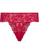 Lace thong with a regular waist, Red, Packshot image number 1