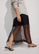 Long organza-look skirt, Black, Model image number 0