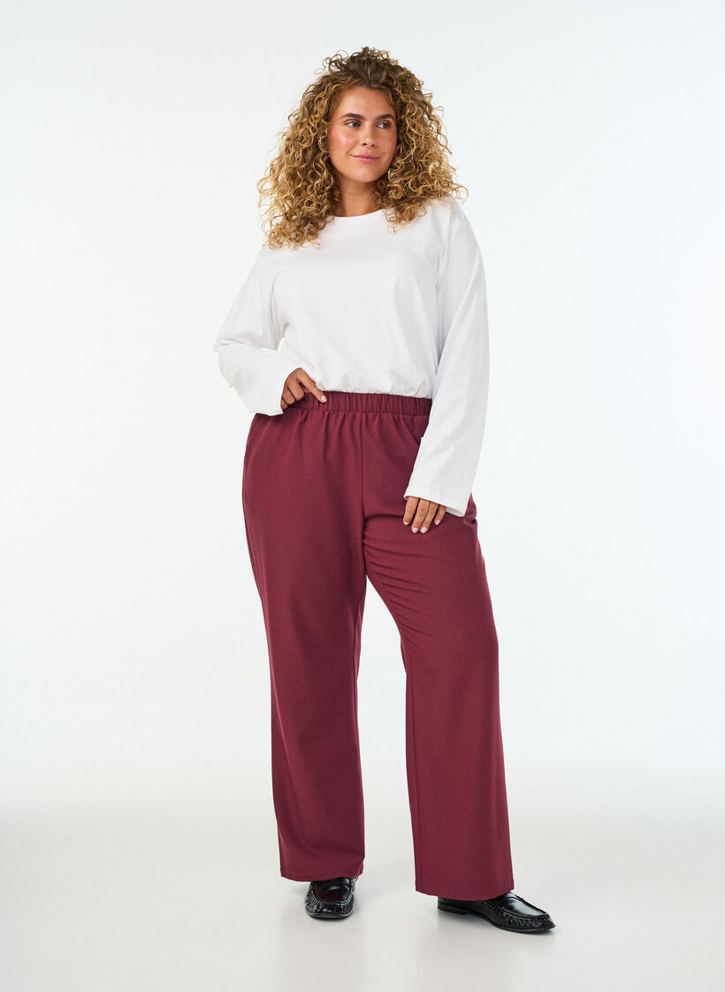 Loose trousers with pockets, Red, Model image number 0