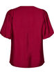 Blouse with balloon sleeves and V-neck, Red, Packshot image number 1