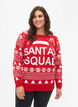 Pullover with Christmas pattern, Tango Red, Model image number 0