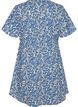 Short cotton dress with floral print, Blue, Packshot image number 1