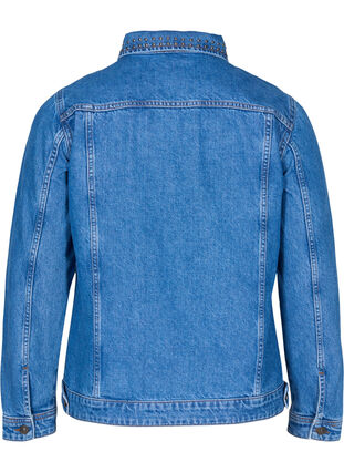 Studded denim jacket, Blue denim, Packshot image number 1