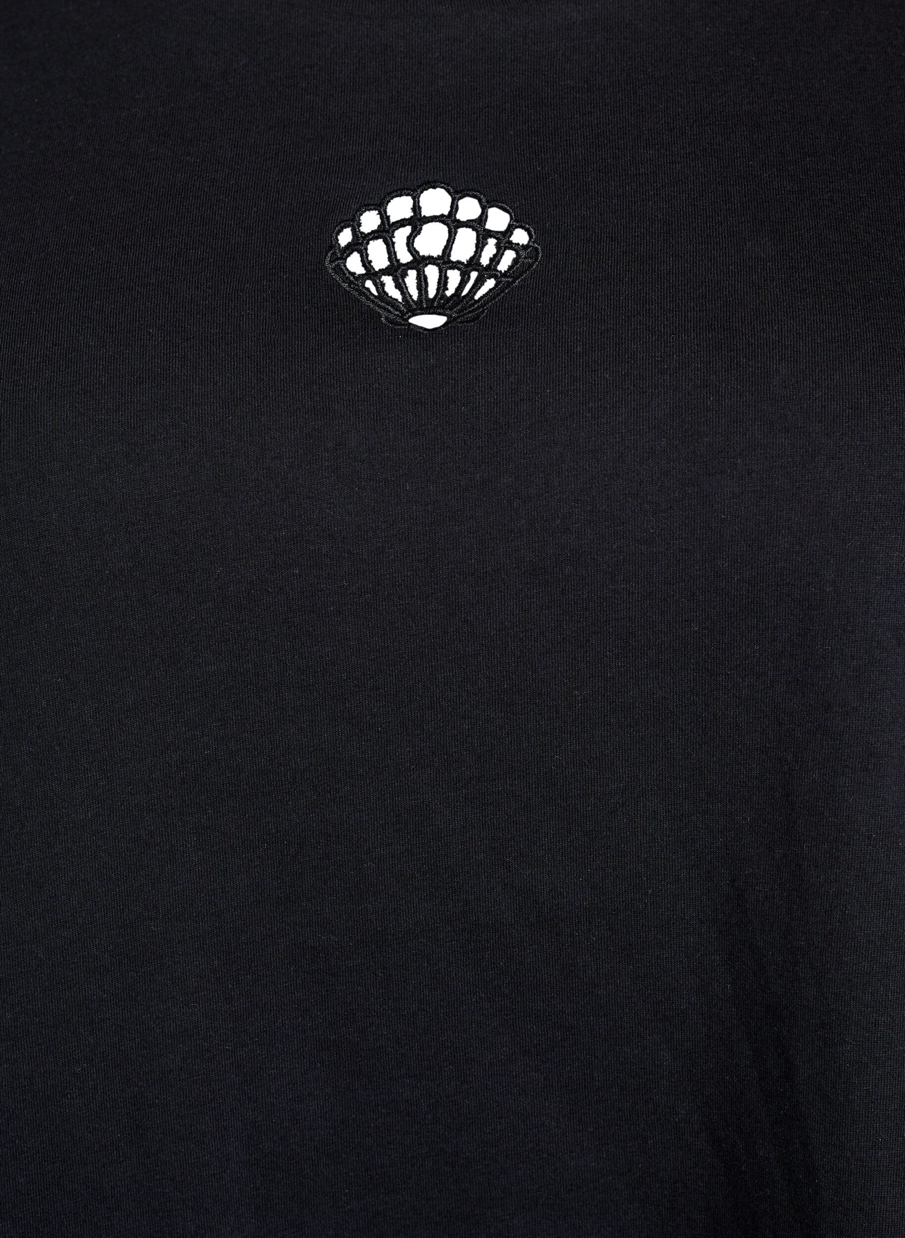 Zizzifashion T-shirt with decorative details, Black, Packshot image number 2