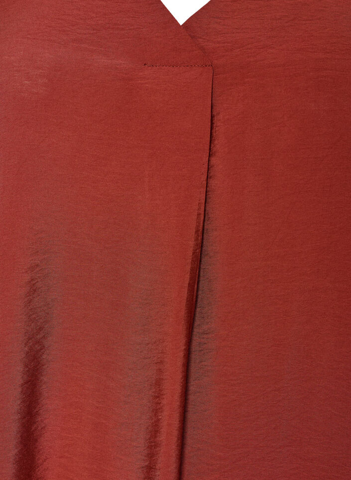 V-neck dress in viscose, Red, Packshot image number 2