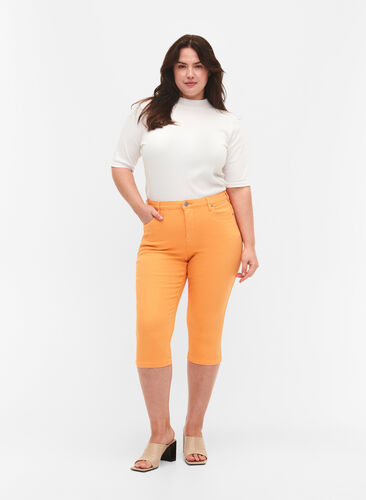 Close-fitting Emily capri trousers, Mock Orange, Model image number 0