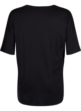 Printed cotton t-shirt, Black/Dubarry, Packshot image number 1