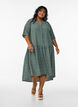 A-line midi dress with short sleeves, Green, Model image number 1