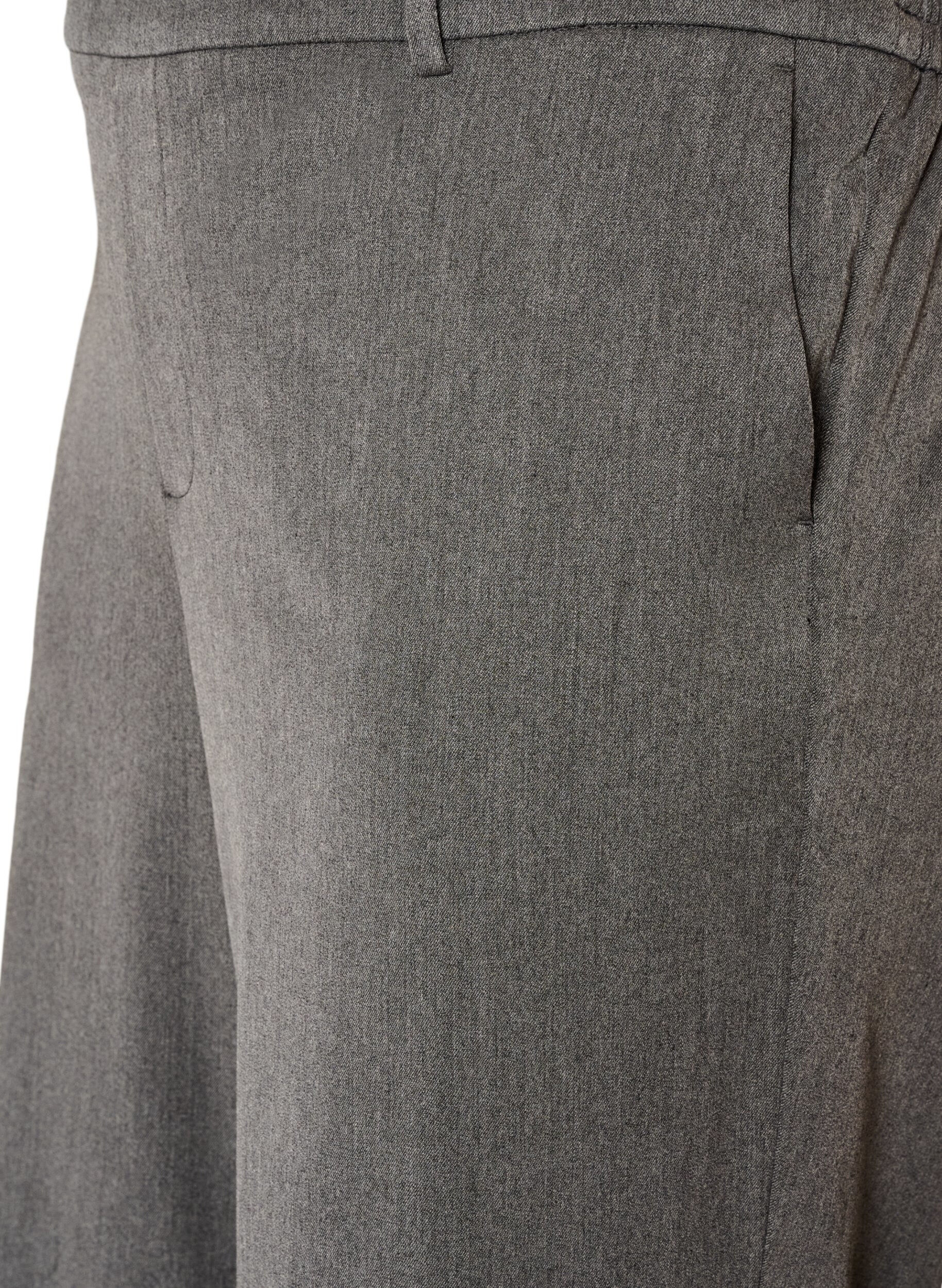 ZizzifashionHigh-waisted tailored trousers with straight fit, Dark Grey, Packshot image number 2