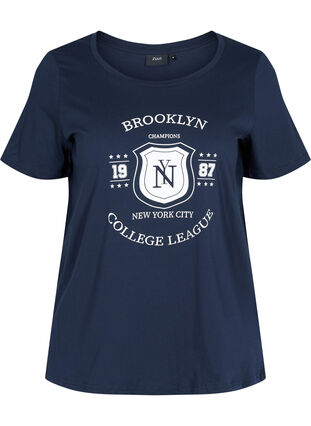 Cotton t-shirt with print, Night Sky BROOKLYN, Packshot image number 0