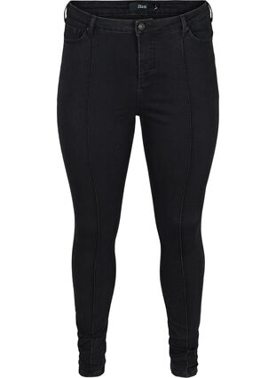 Super slim Amy jeans with piping, Black, Packshot image number 0