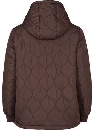 Quilted thermal anorak with a hood, Black Coffee, Packshot image number 1