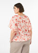 Blouse with balloon shape and wing sleeves, Coral, Model image number 1