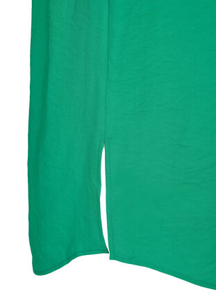 Long viscose shirt with slits, Mint, Packshot image number 3