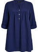 Cotton muslin tunic with broderie anglaise, Blue, Packshot image number 0