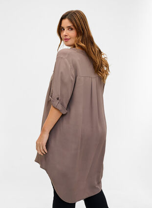Viscose tunic with short sleeves, Falcon, Model image number 1