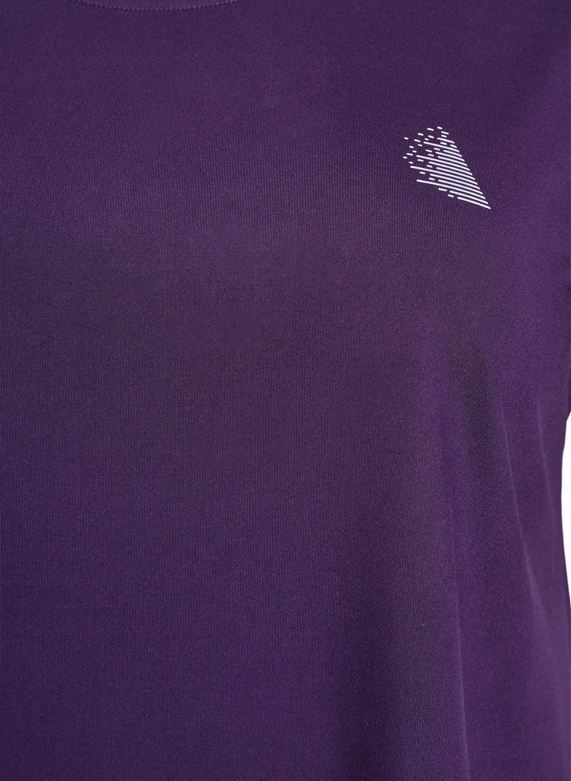 Zizzifashion Solid-coloured training T-shirt, Purple, Packshot image number 2
