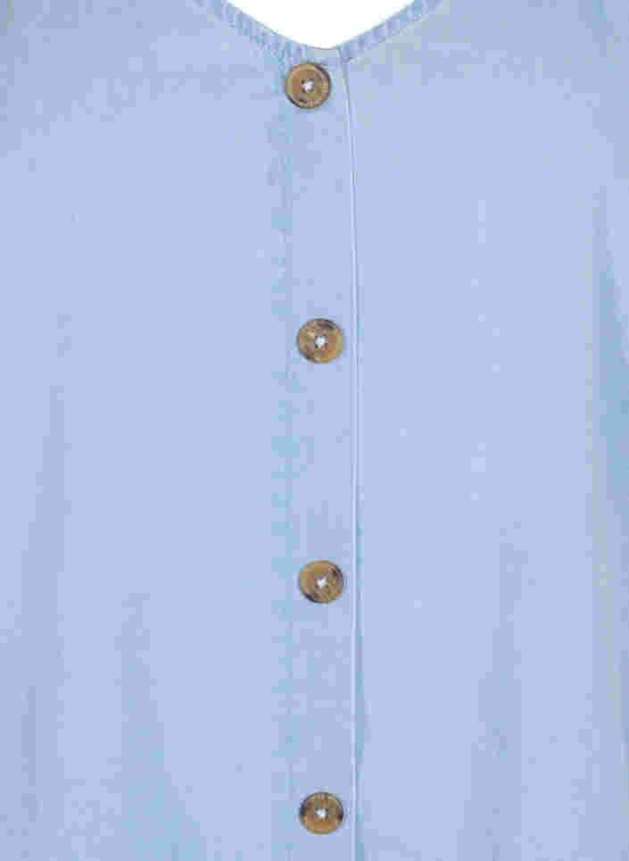 Denim top with buttons, Light blue denim, Packshot image number 2