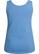 Solid color basic top in cotton, Blue, Packshot image number 1