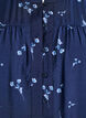 Blouse with button fastening and small flowers, Blue, Packshot image number 2