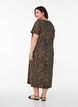 Midi T-shirt dress with a V-neck, Brown, Model image number 1