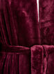 Robe in soft velour with pockets, Dark Bordeaux, Packshot image number 2