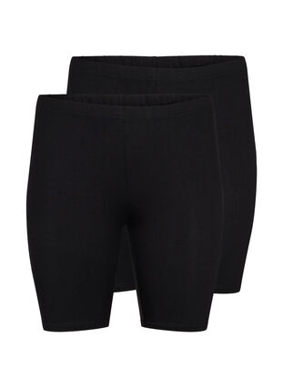2-pack viscose cycling shorts, Black/Black, Packshot image number 0
