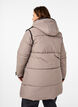 Puffer jacket with hood and contrast detailing, Beige, Model image number 2