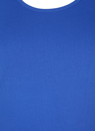 Solid colour basic top, Dazzling Blue, Packshot image number 2