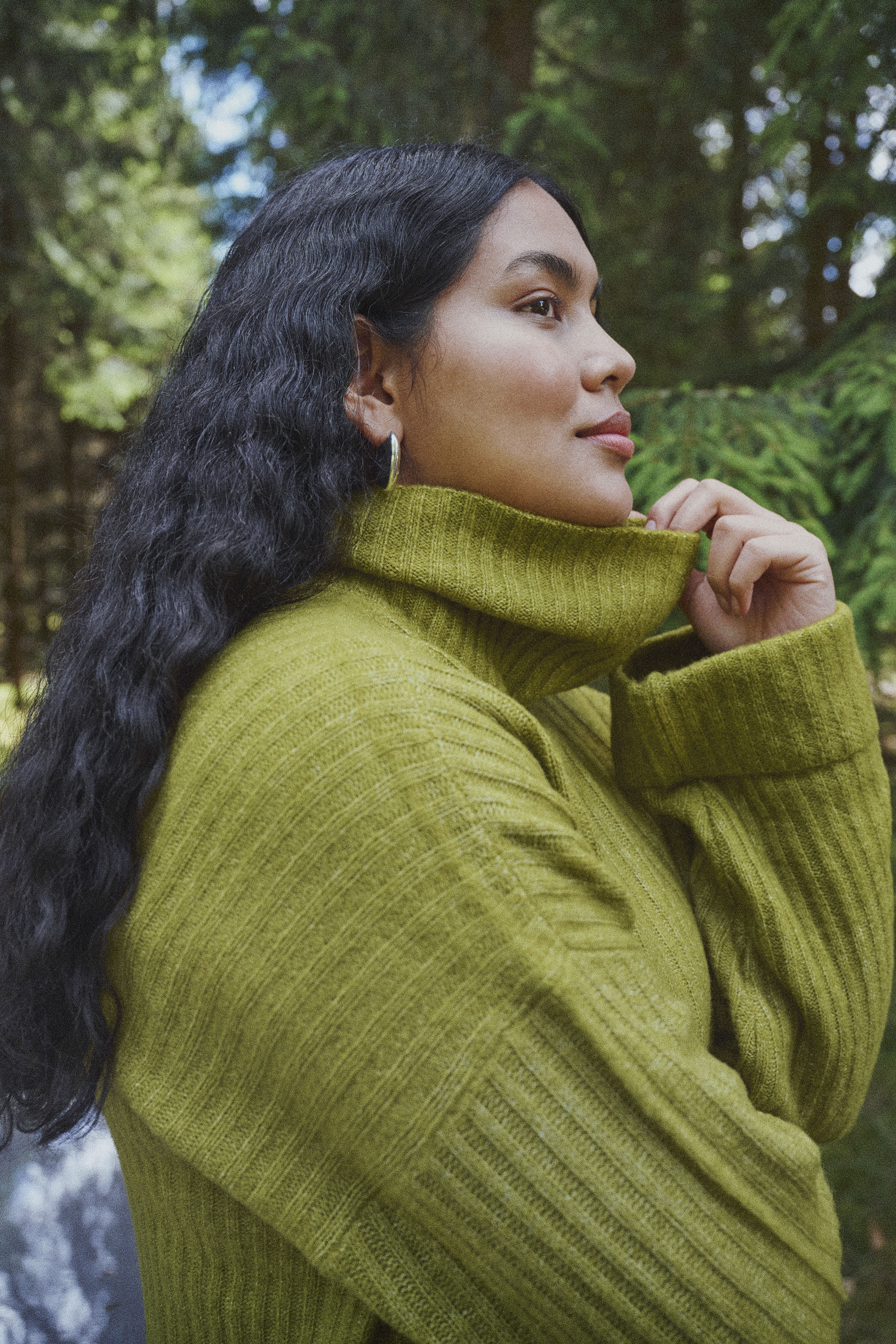 ZizzifashionForest green and effortless elegance, , Model