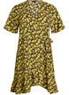 Floral wrap dress with short sleeves, Yellow, Packshot image number 0