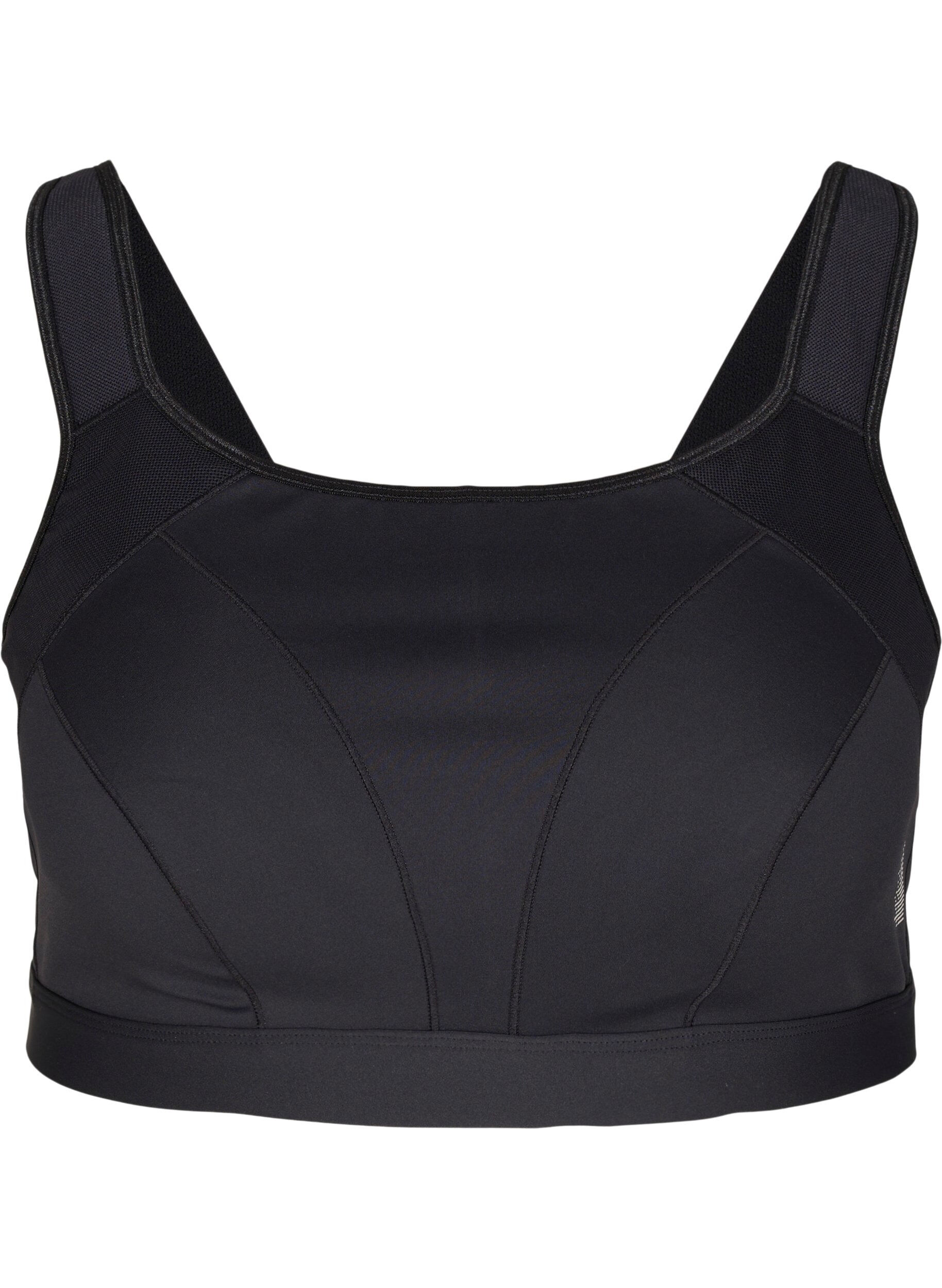 Sports bra with adjustable straps Black Sz. 4260 Zizzifashion