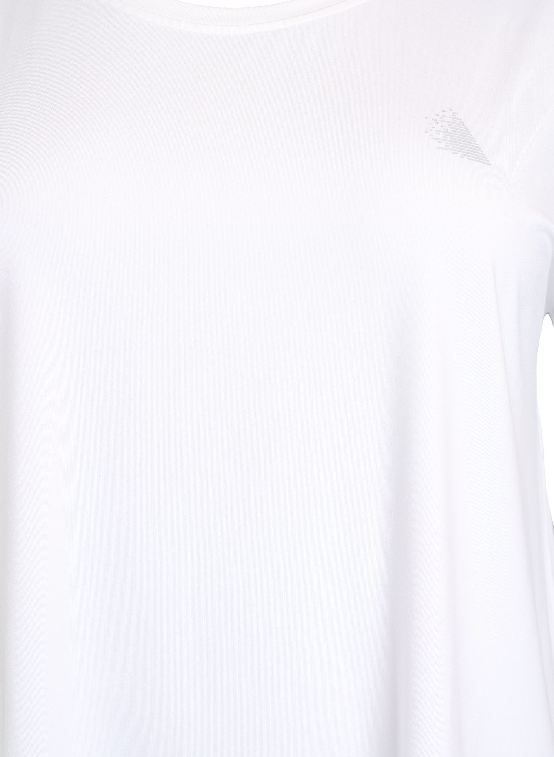 Zizzifashion Solid-coloured workout T-shirt, White, Packshot image number 2