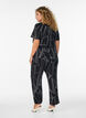 High-waisted viscose trousers, Black, Model image number 1