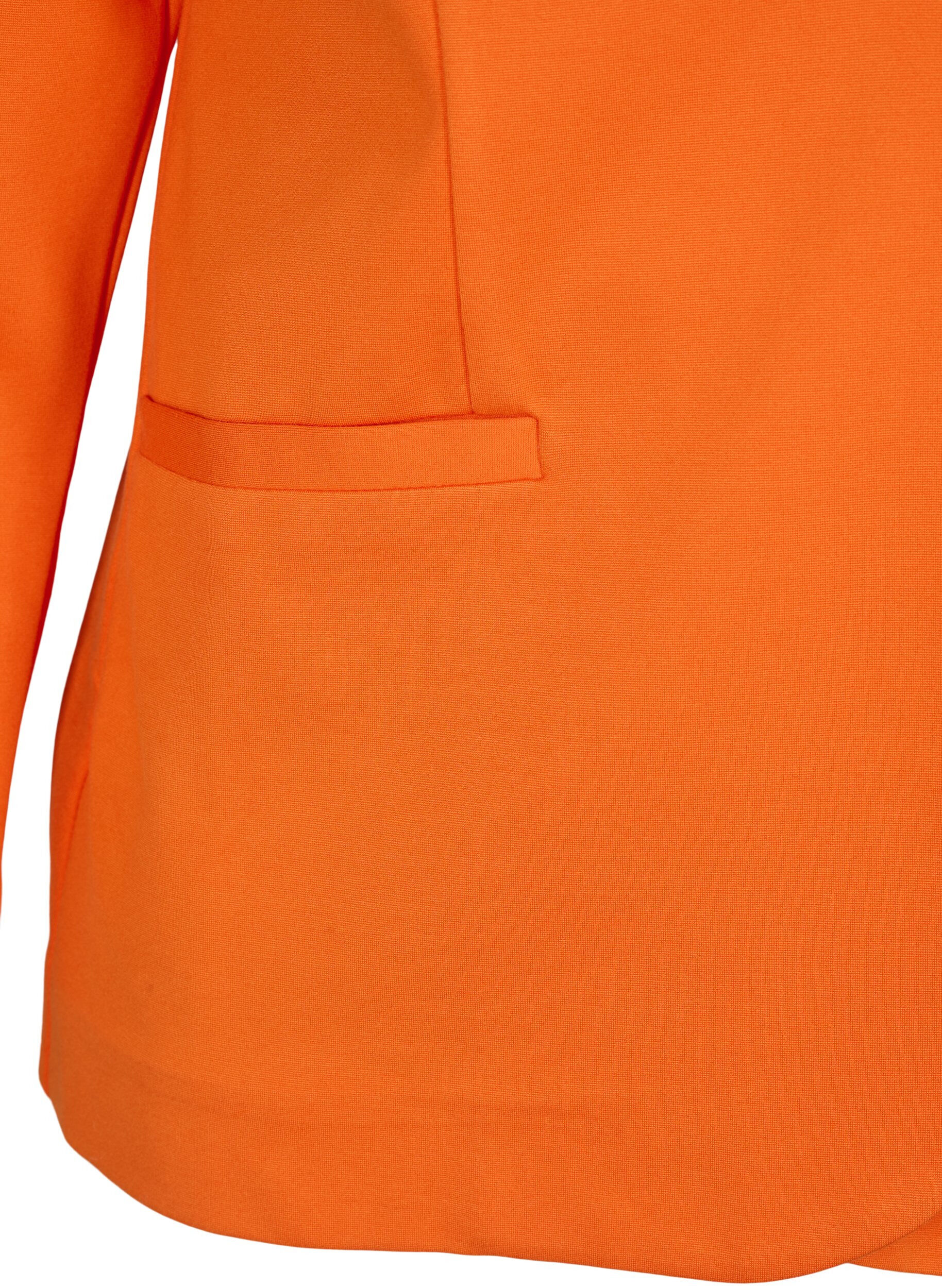 Zizzifashion Simple blazer with button, Mandarin Orange, Packshot image number 3